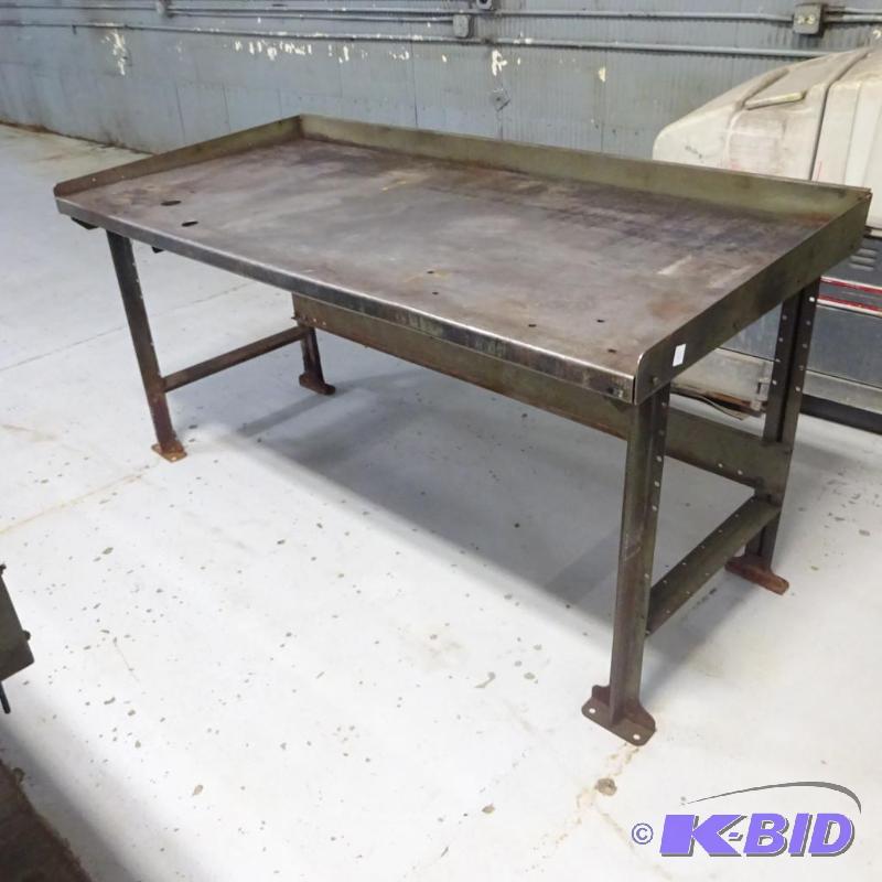 lot 4 image: Heavy Duty Steel Work Bench 73 X 35 X 38...