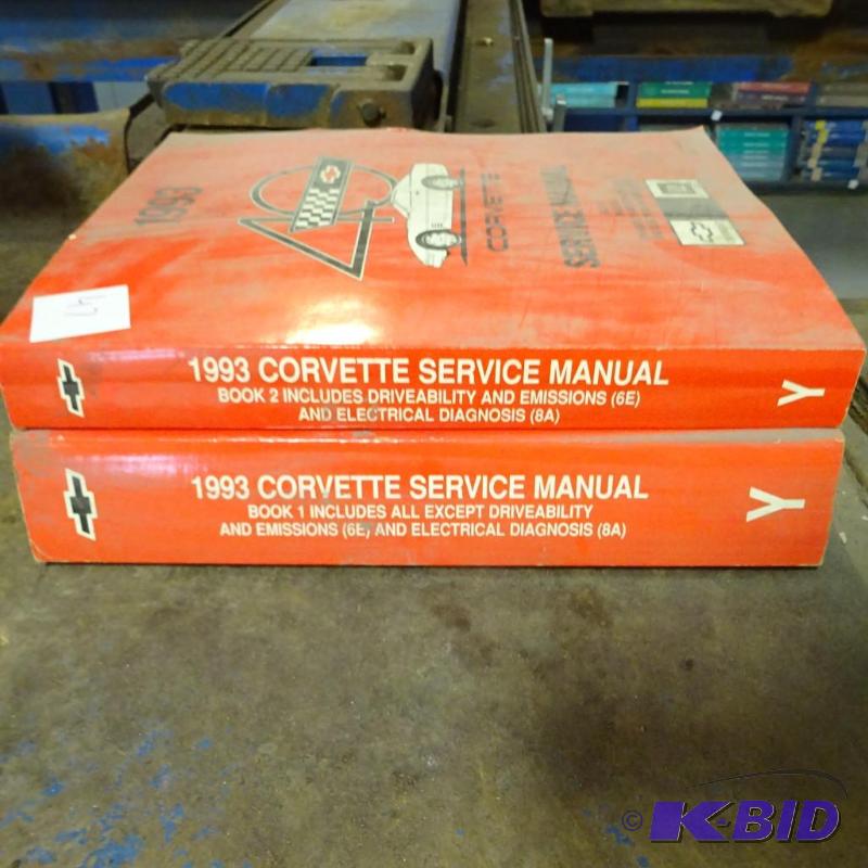 lot 47 image: 1993 Book 1 and 2 Covette Service Manuals...
