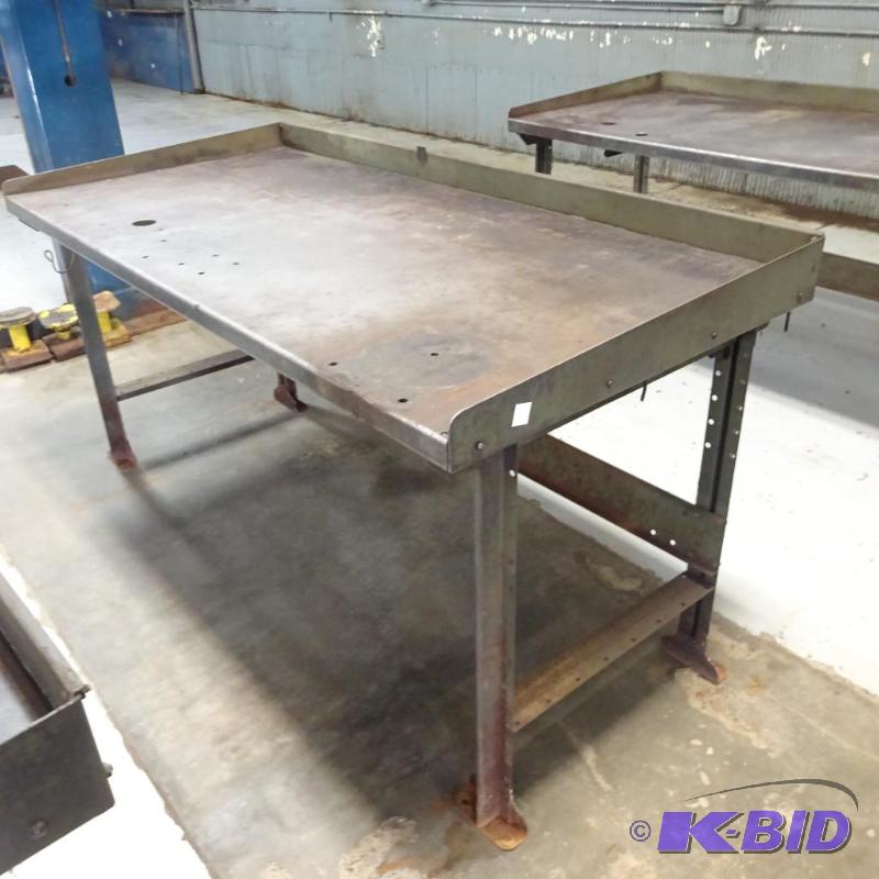 lot 5 image: Heavy Duty Steel Work Bench 73 X 35 X 38...