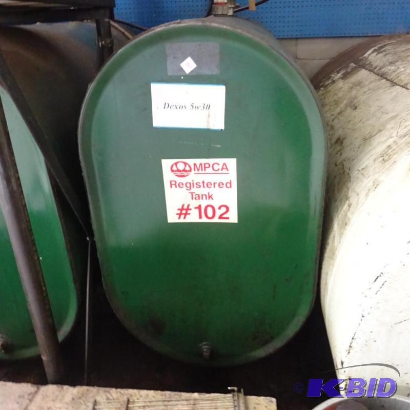 lot 80 image: 250 Gal. Oil Barrel used for 5W-30 Contents U...
