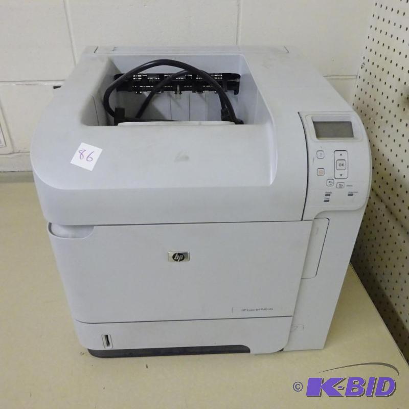 lot 86 image: HP Laser Jet P4014n Model CB5074 Serial CNDX8...