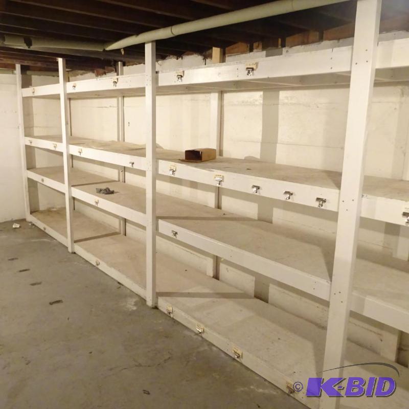 lot 88 image: Wood Shelving Unit. Put Together with Sxrews....