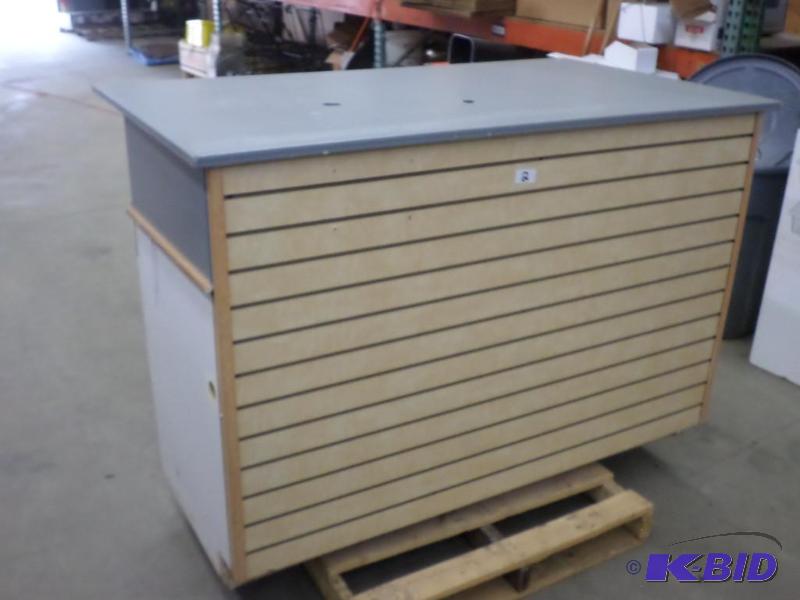 lot 2 image: 36&quotx64&quotx42" Wooden Cabinet Wit...