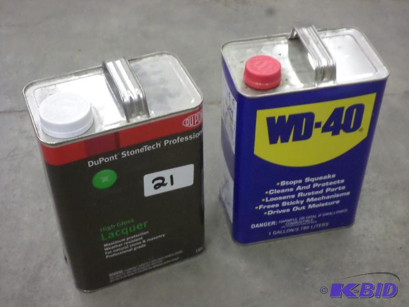 lot 21 image: Partial 1-Gallo Jug Of WD-40 & (1) Full 1...