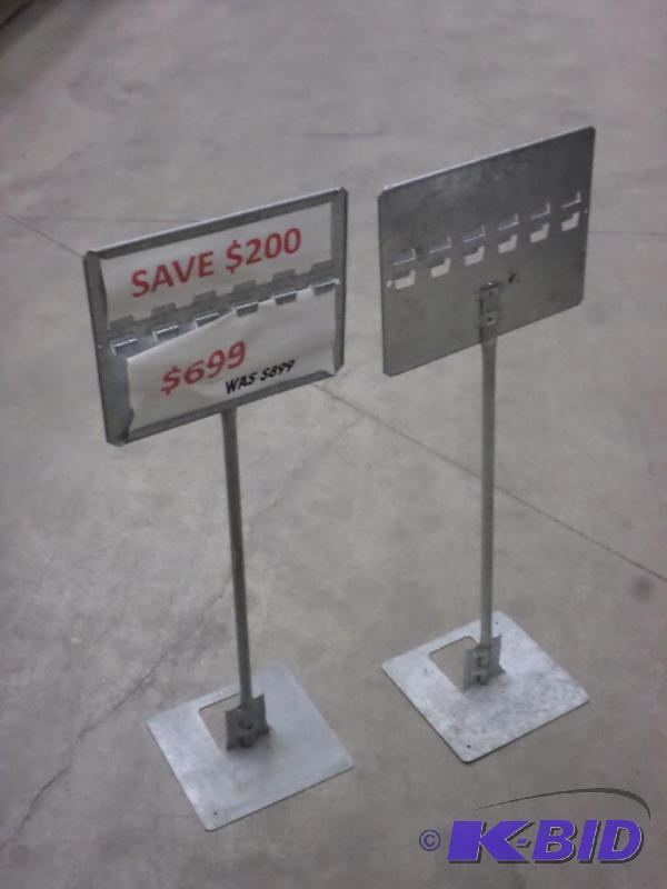 lot 26 image: (2) 30" Steel Sign Stands...