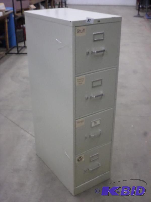 lot 37 image: 4-Drawer Steel File Cabinet...