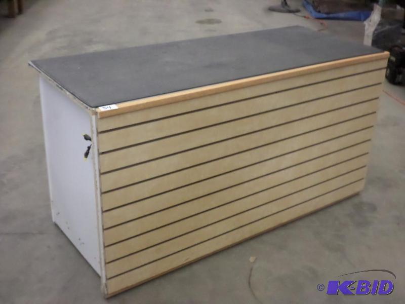 lot 54 image: 26&quotx31&quotx60" Rolling Wooden Cab...