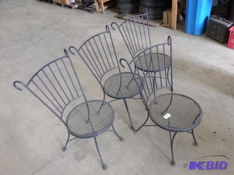 lot 77 image: (4) Steel Patio Chairs...