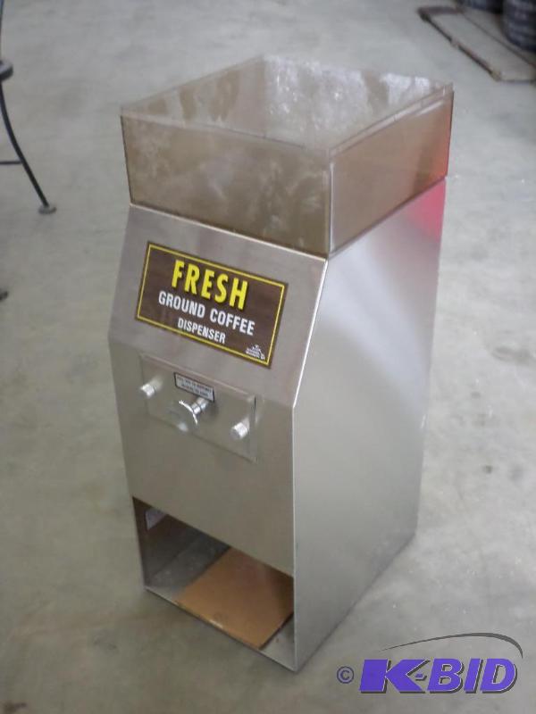lot 78 image: Stainless Countertop Ground Coffee Dispenser...