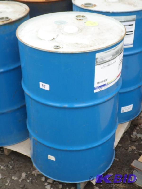 lot 87 image: 55-Gallon Sealed Lid Steel Barrel...