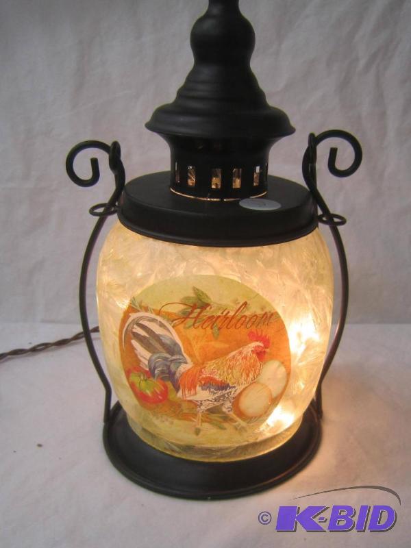 NEW  12 High Lighted Electric Lamp with Rooster