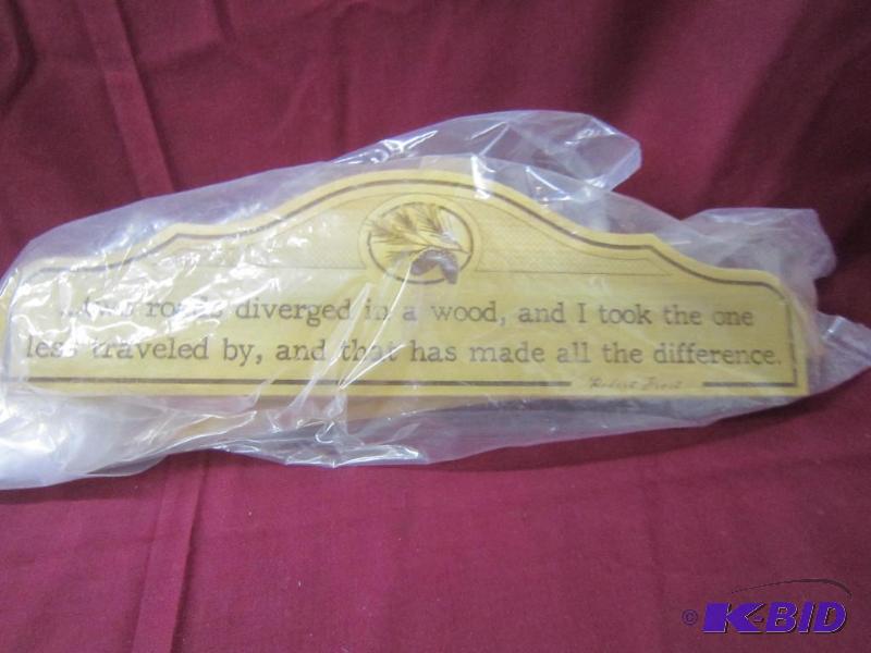 One Less Traveled Wood Sign