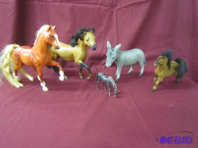 BOX LOT Horses and Donkey