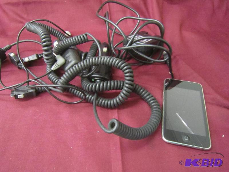 BOX LOT - Cell Phone (Cracked)  Lot of Chargers