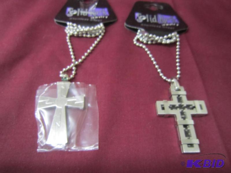 NEW Lot of 2 Cross Necklaces