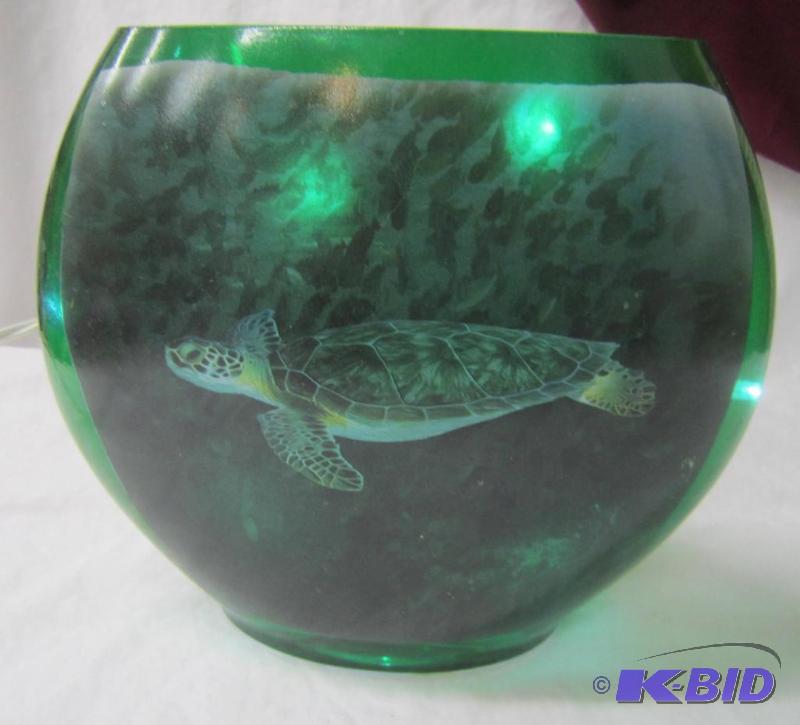 NEW  7 High Lighted Electric Lamp with Sea Turtle