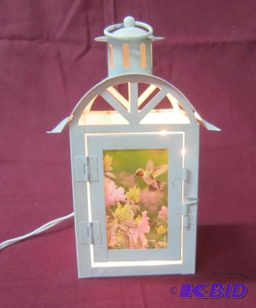 NEW  8 High Lighted Electric Lamp with Hummingbird