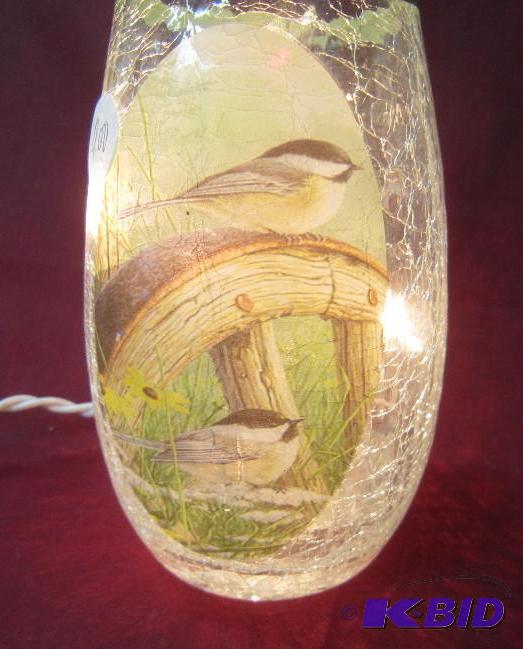 NEW  5 12 High Lighted Electric Lamp with Bird