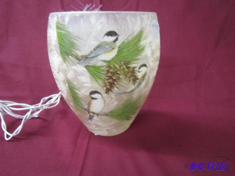 NEW  6 12 High Lighted Electric Lamp with bird