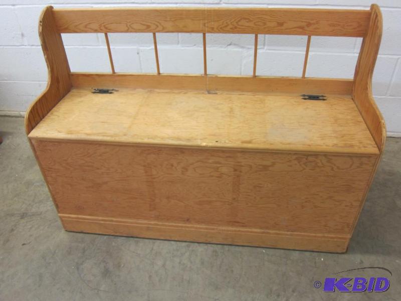 Solid Wood Toy Chest w Toys & Games