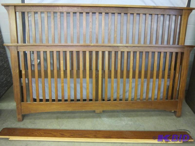 Mission Style Oak Bed