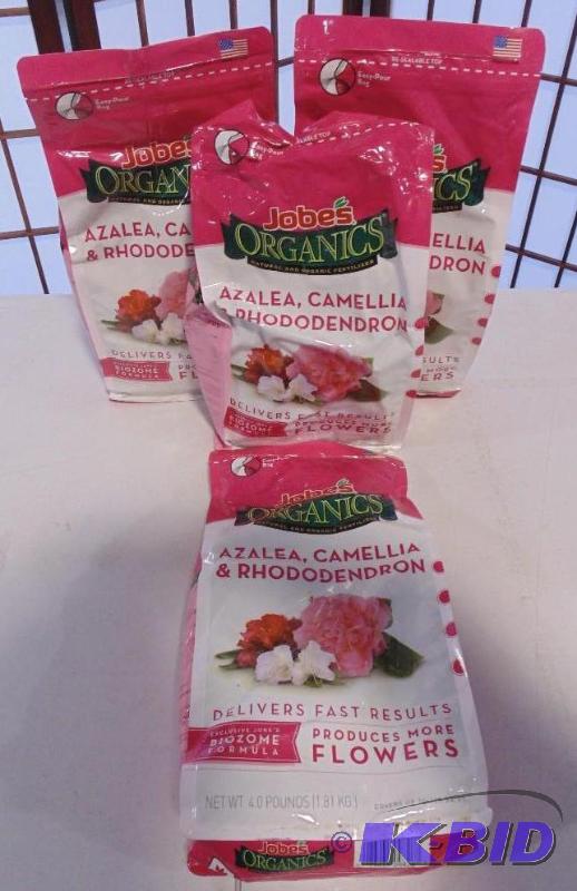 Four bags of Jobes Organics Flower Fertilizer...