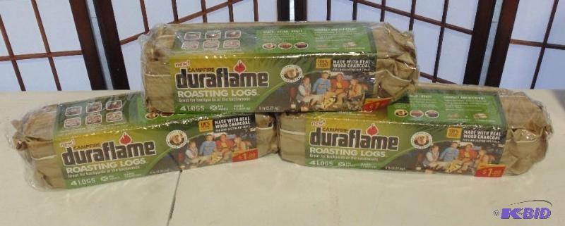 Lot of 3 Duraflame Campfire Roasting Logs - P...