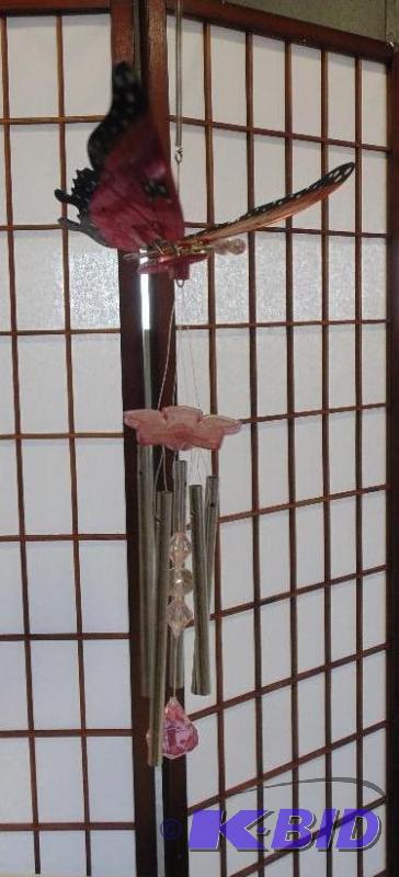 New Butterfly Wind Chime - Pink - Please see ...