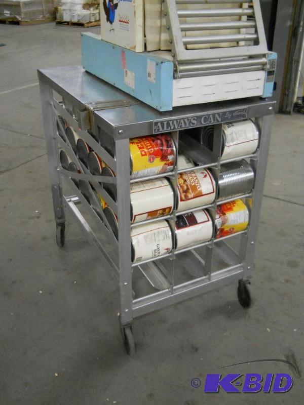 Frank Can Rack. Fits 72 #10 Cans On Wheels