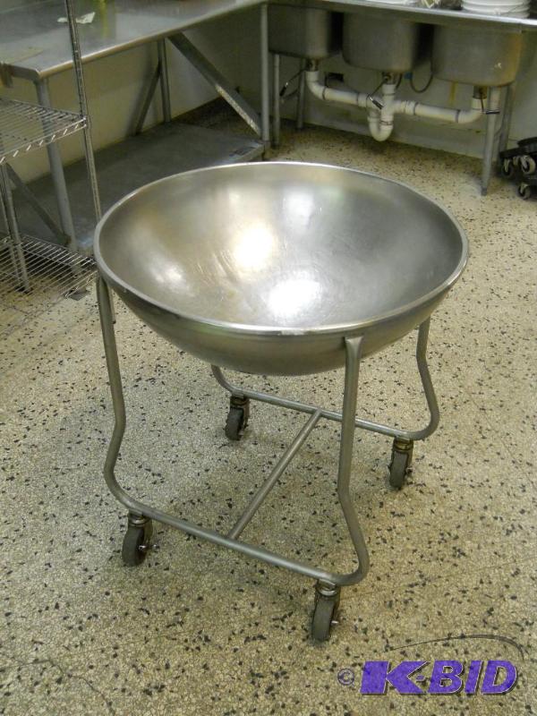 31 Stainless Steel Rolling Mixing Bowl. 11 Deep.
