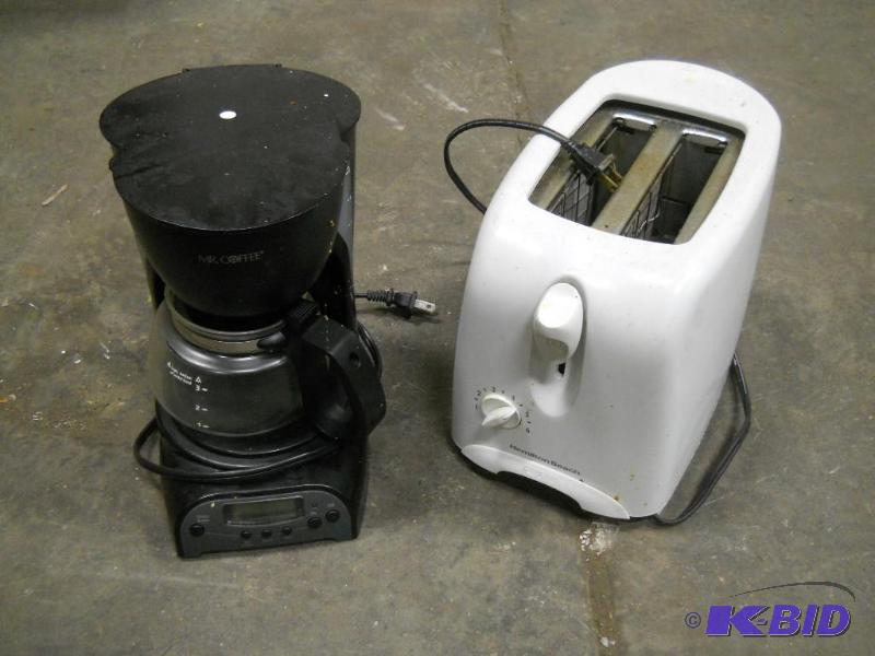 Programable Coffee Maker and Toaster.