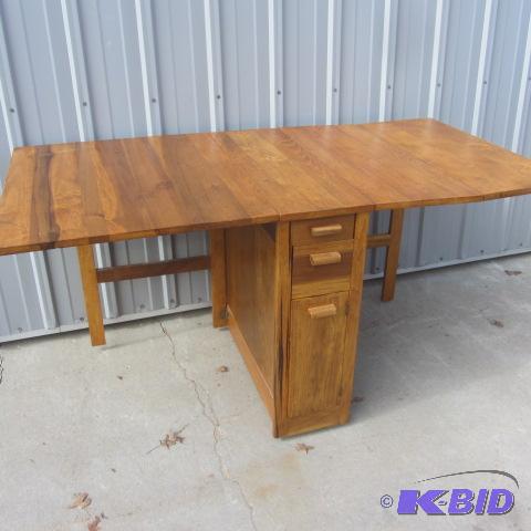 lot 11 image: Compact Drop-leaf Dine Table