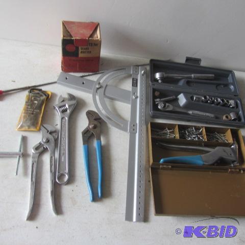 lot 123 image: Channel Lock, Hex Key, Riveter