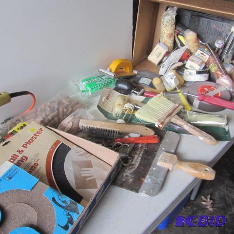 lot 128 image: Sander, Paper, Paint Supplies