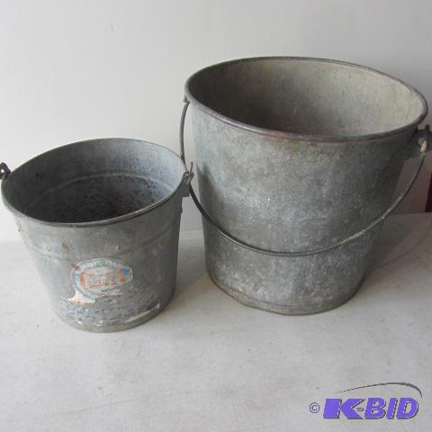 lot 150 image: Galvanized Buckets
