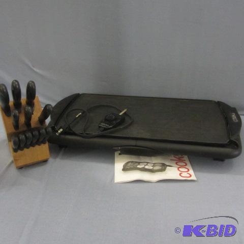 lot 166 image: Griddle, Knives
