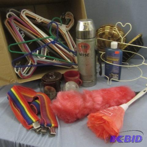 lot 178 image: Thermos, Pie Stand, Hangers