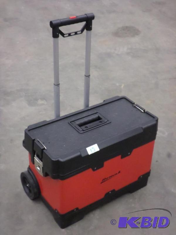 Homak Portable Toolbox With Wheels &amp Retr...