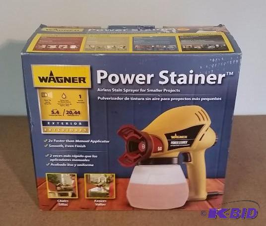 lot 1 image: Wagner Power Stainer 5.4 GPH Paint Sprayer Stainer.  Used Customer Return. Powered on Tested wwater
