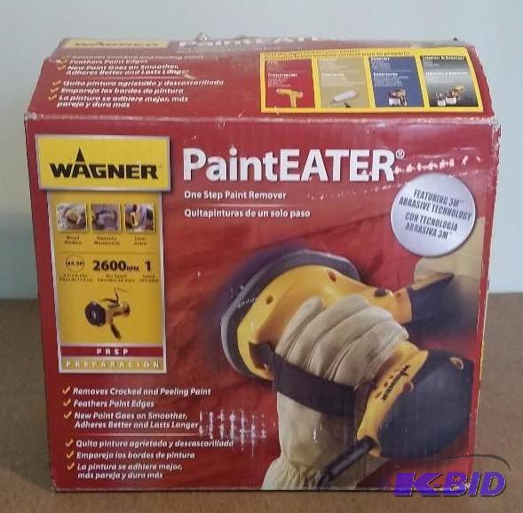 lot 21 image: Wagner 4.5 in. Paint Eater Disc Sander.  Used Customer Return.  Tested Powers on.