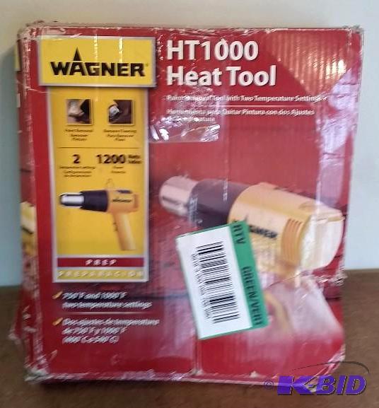 lot 26 image: Wagner HT1000 1200 Watt Heat Gun.  Used Customer Return.  Powered on, heats tested.