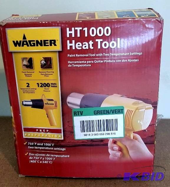lot 29 image: Wagner HT1000 1200 Watt Heat Gun.  Used Customer Return.  Powered on, heats tested.