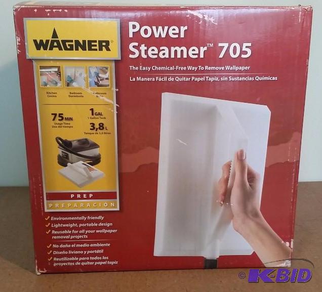 lot 33 image: Wagner 705 128oz Wallpaper Steamer or Grout Cleaner. Customer Return.  Powered on.  Tested Works.