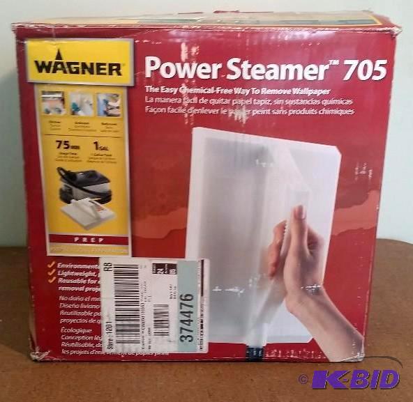 lot 34 image: Wagner 705 128oz Wallpaper Steamer or Grout Cleaner. Customer Return.  Powered on.  Tested Works.
