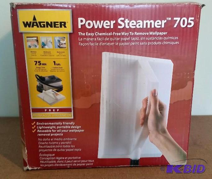 lot 36 image: Wagner 705 128oz Wallpaper Steamer or Grout Cleaner. Customer Return.  Powered on.  Tested Works.