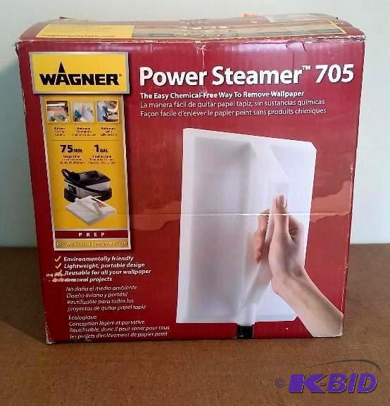 lot 39 image: Wagner 705 128oz Wallpaper Steamer or Grout Cleaner. Customer Return.  Powered on.  Tested Works.