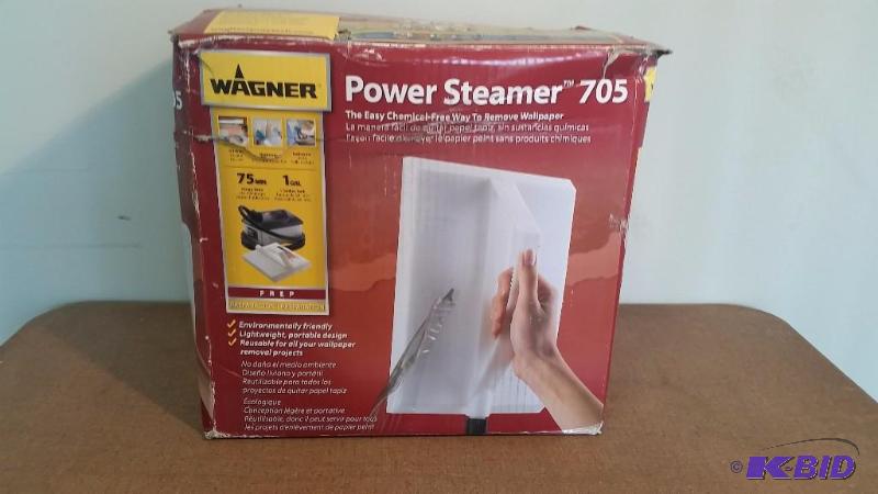 lot 40 image: Wagner 705 128oz Wallpaper Steamer or Grout Cleaner. Customer Return.  Powered on.  Tested Works.