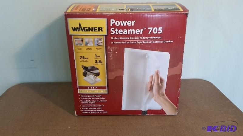 lot 41 image: Wagner 705 128oz Wallpaper Steamer or Grout Cleaner. Customer Return.  Powered on.  Tested Works.