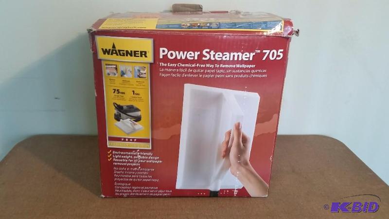 lot 45 image: Wagner 705 128oz Wallpaper Steamer or Grout Cleaner. Customer Return.  Powered on.  Tested Works.