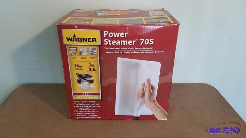 lot 46 image: Wagner 705 128oz Wallpaper Steamer or Grout Cleaner. Customer Return.  Powered on.  Tested Works.